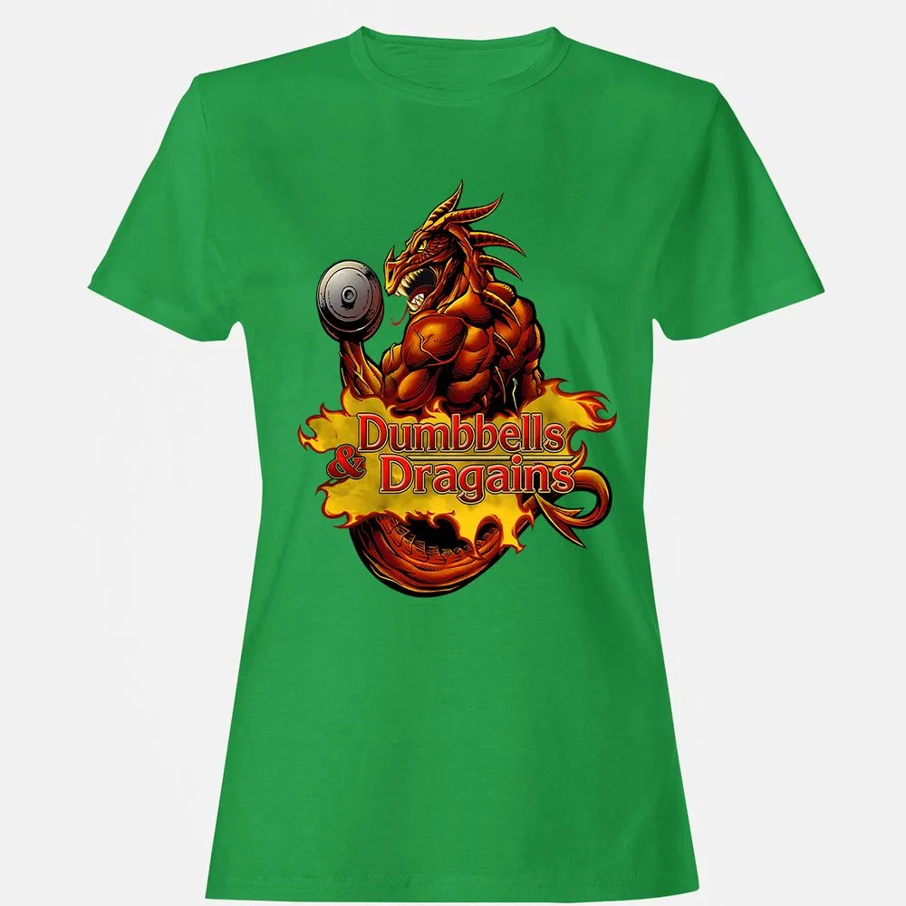 Dumbbells & Dragains Women's T-Shirt - Irish Green - 7