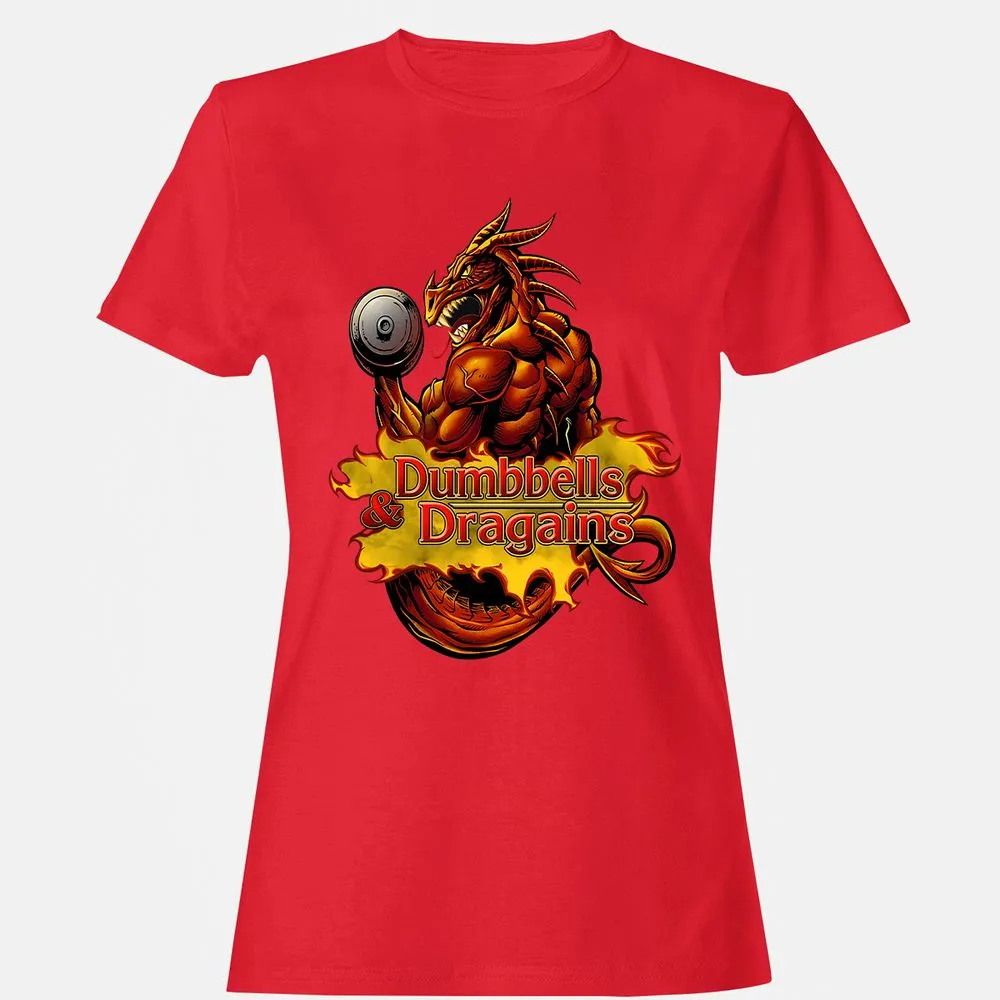 Dumbbells & Dragains Women's T-Shirt - Red - 13
