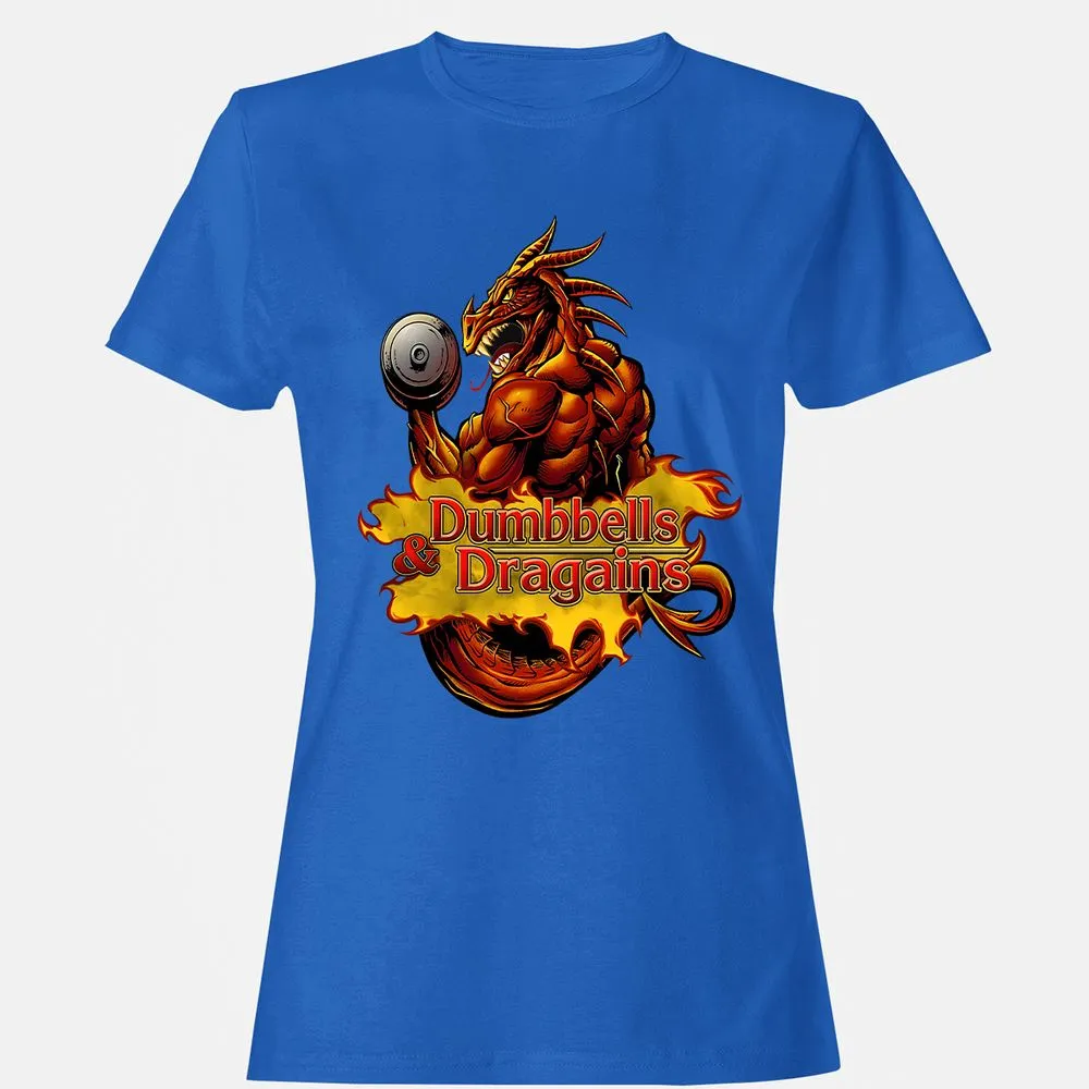 Dumbbells & Dragains Women's T-Shirt - Royal - 14