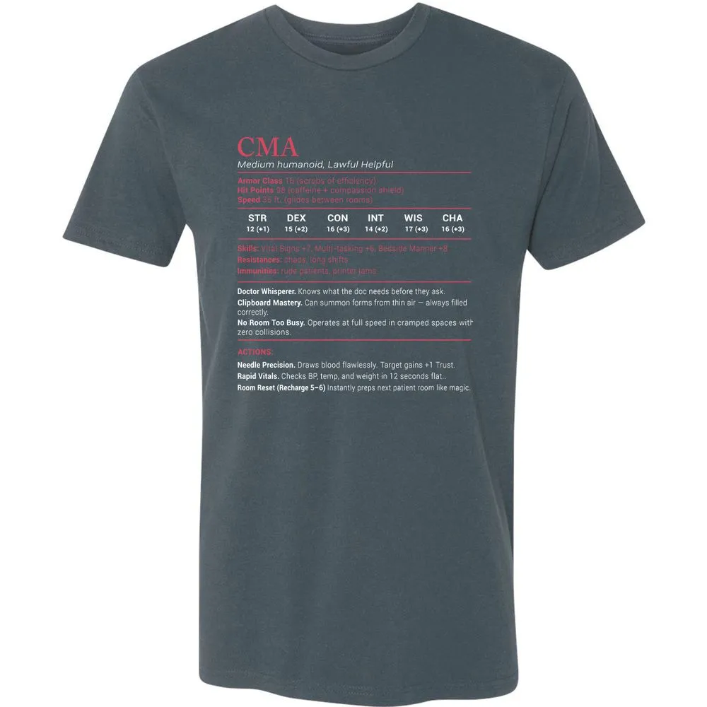 CMA Stats Premium Unisex T-Shirt - Indigo - 15