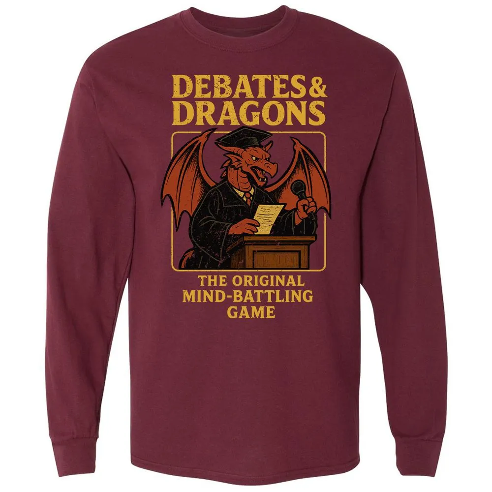 Debates & Dragons Long Sleeve T-Shirt - Maroon - 11