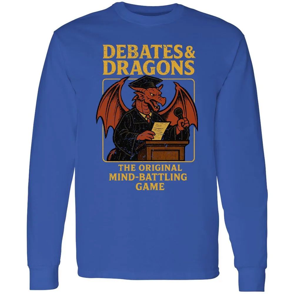 Debates & Dragons Long Sleeve T-Shirt - Royal - 8