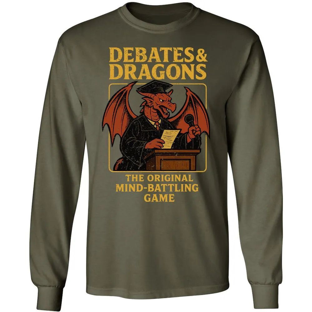 Debates & Dragons Long Sleeve T-Shirt - Military Green - 16