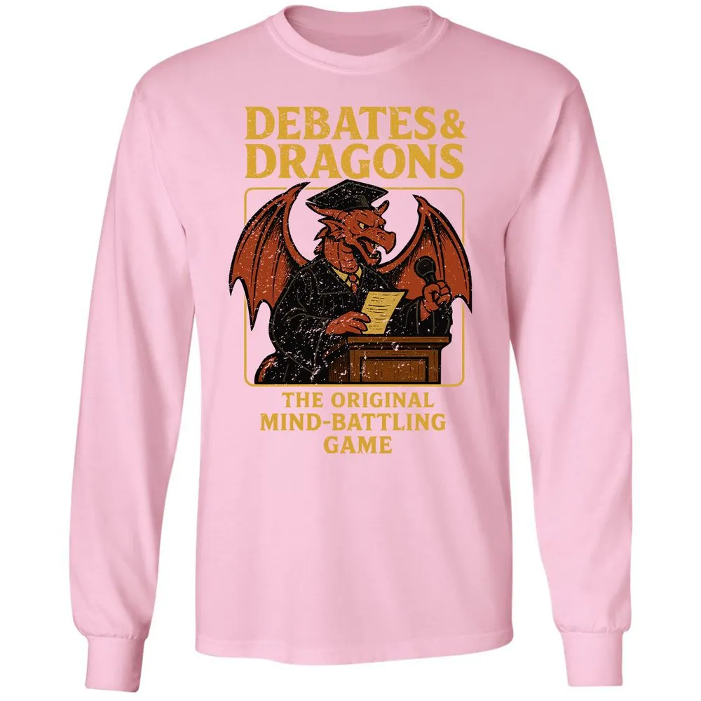 Debates & Dragons Long Sleeve T-Shirt - Light Pink - 3