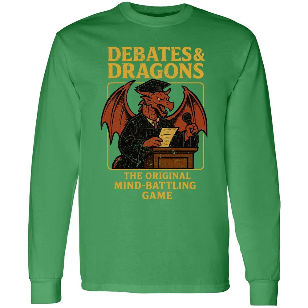 Debates & Dragons Long Sleeve T-Shirt - Irish Green - 10