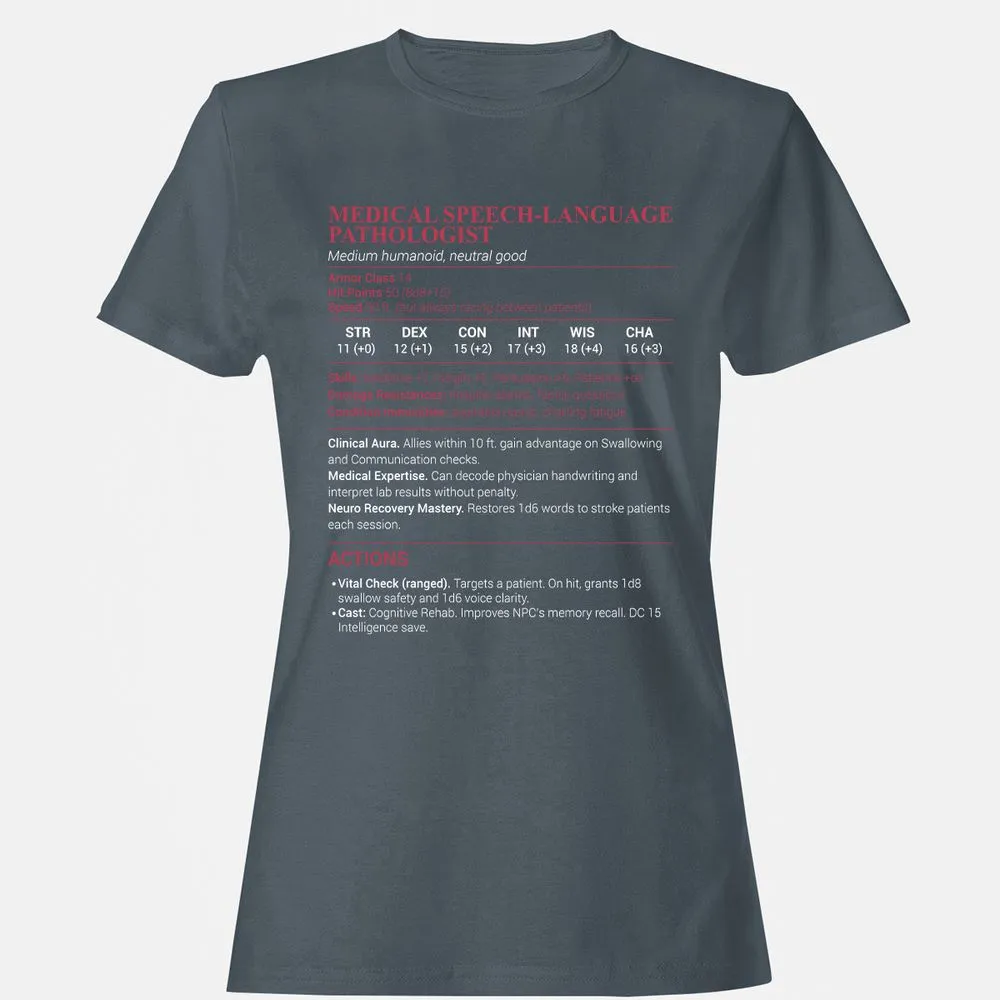 Medical SLP Women's T-Shirt - Charcoal - 3