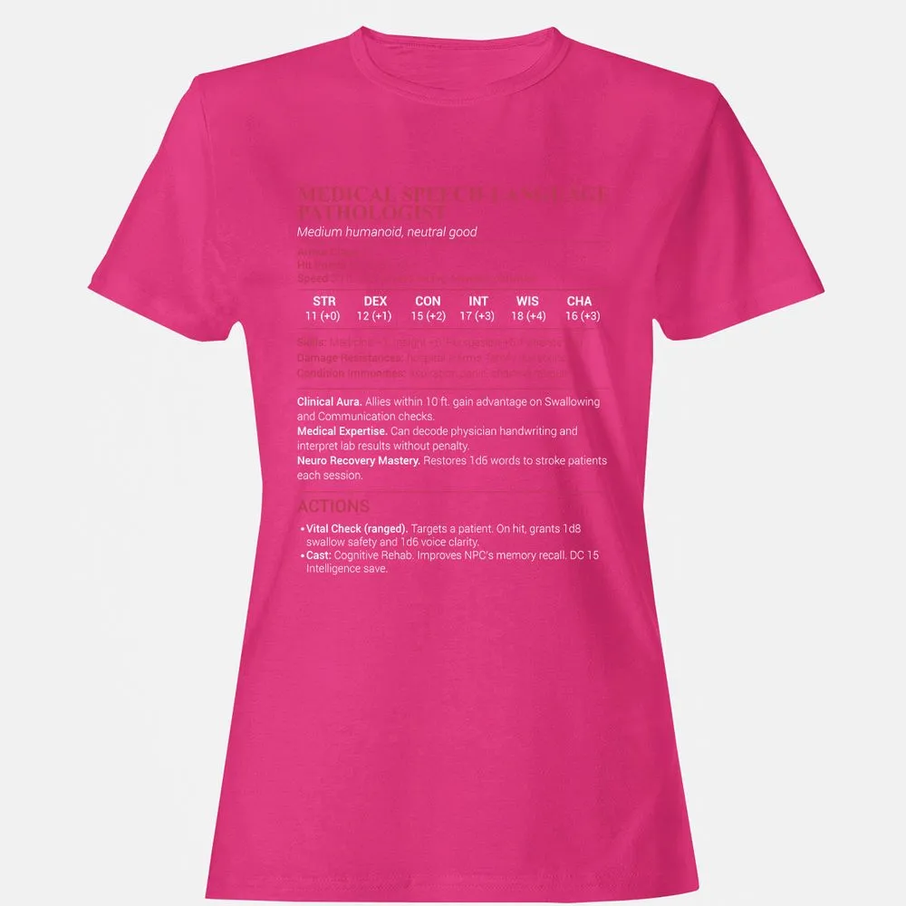 Medical SLP Women's T-Shirt - Heliconia - 6