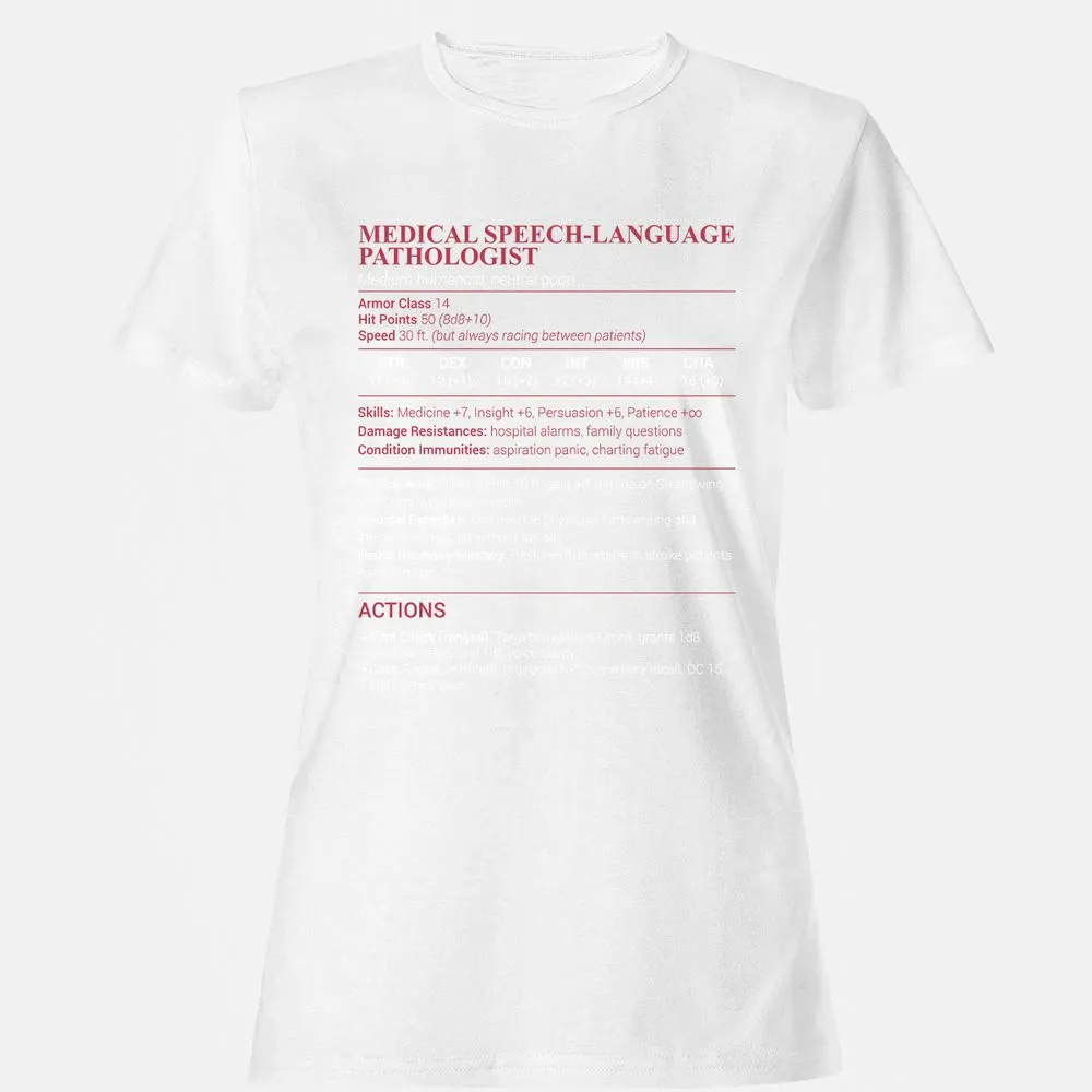 Medical SLP Women's T-Shirt - White - 16