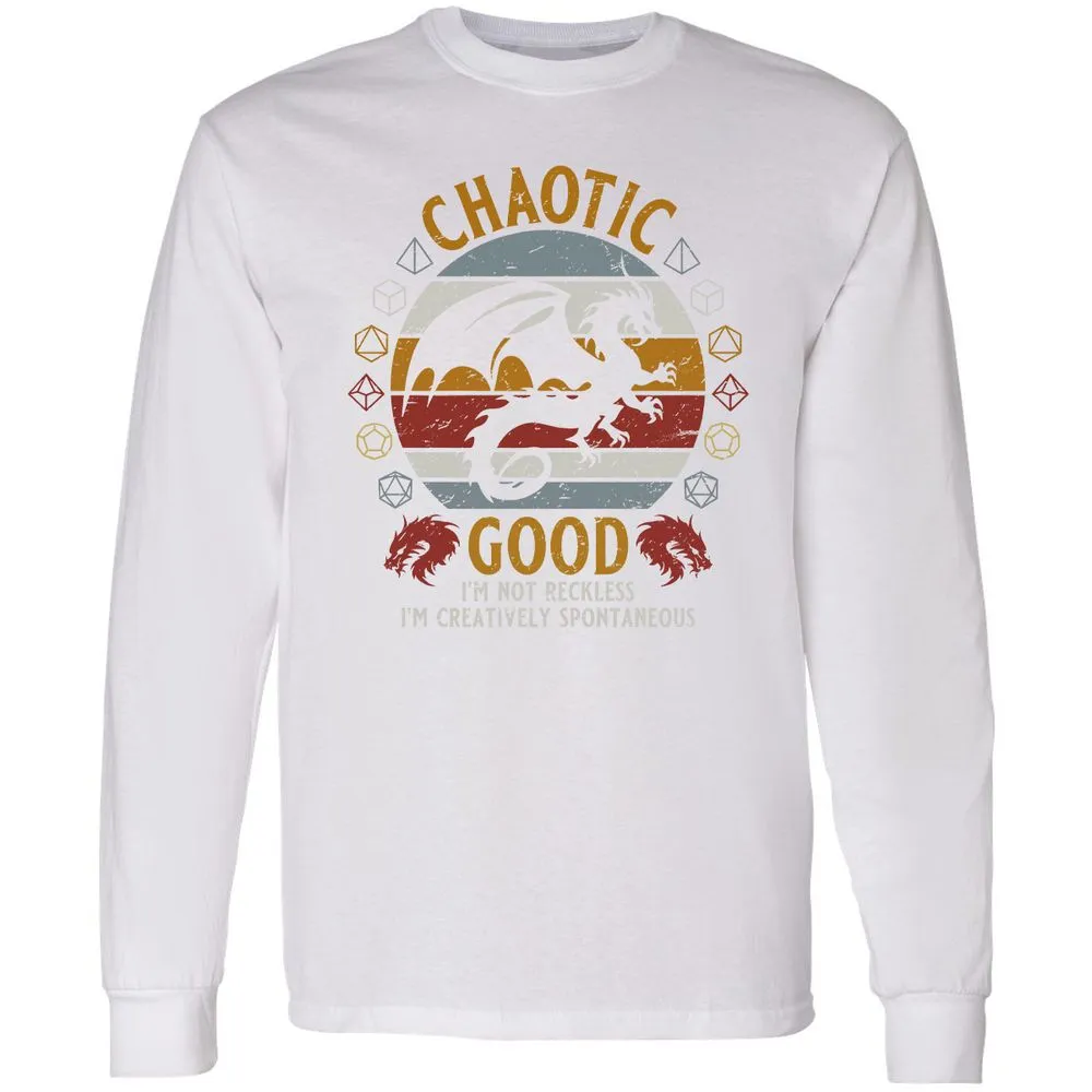 Chaotic Good Long Sleeve T-Shirt - White - 5