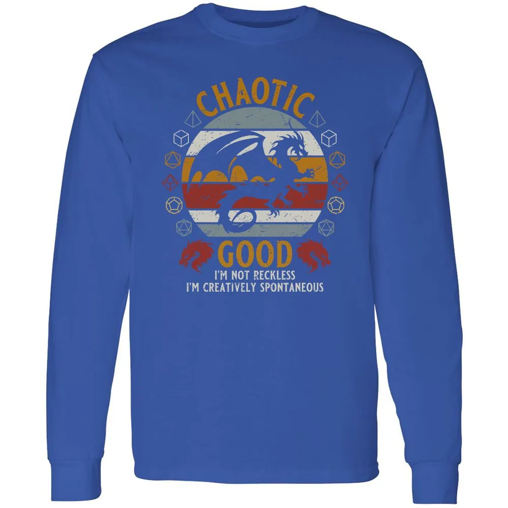 Chaotic Good Long Sleeve T-Shirt - Royal - 8