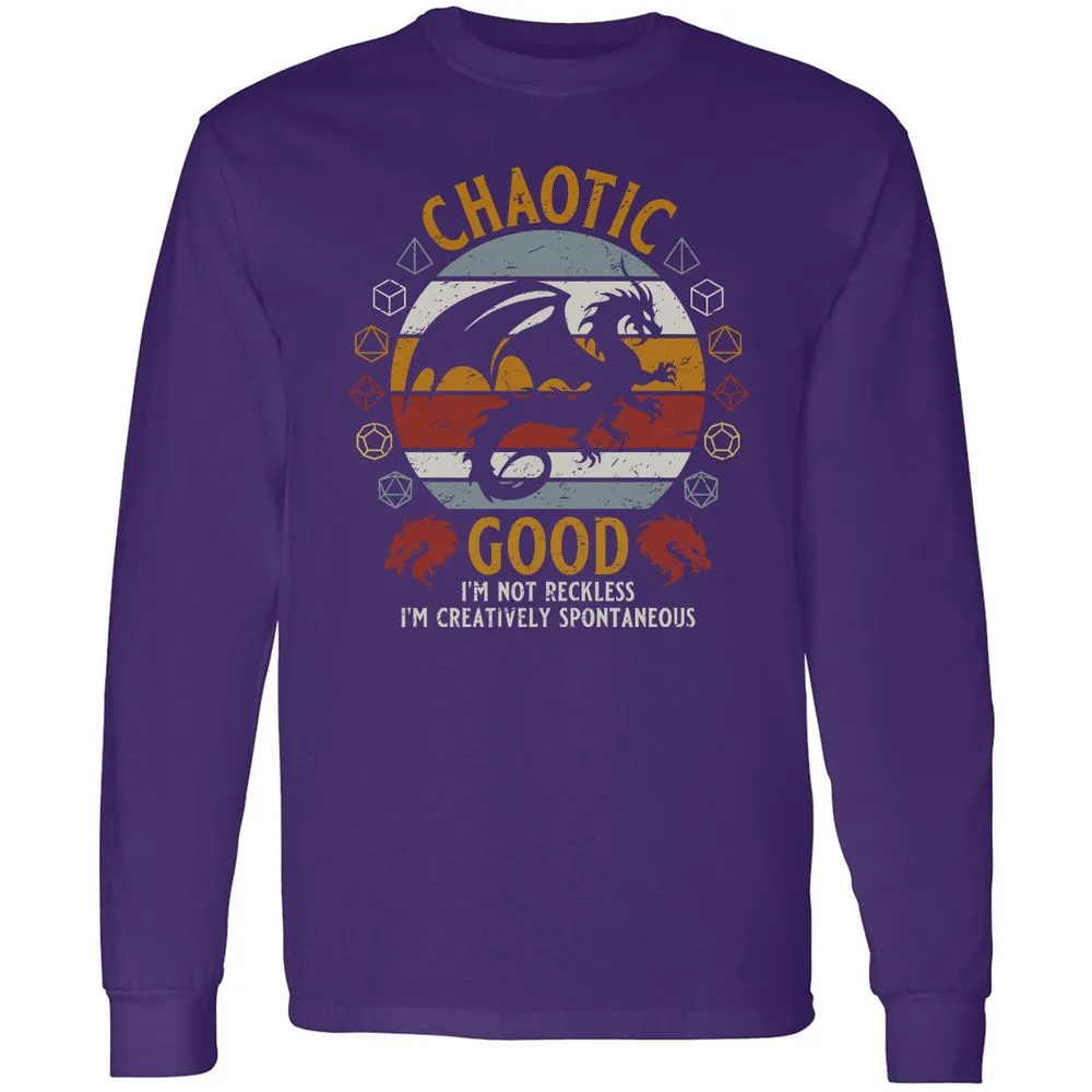 Chaotic Good Long Sleeve T-Shirt - Purple - 13