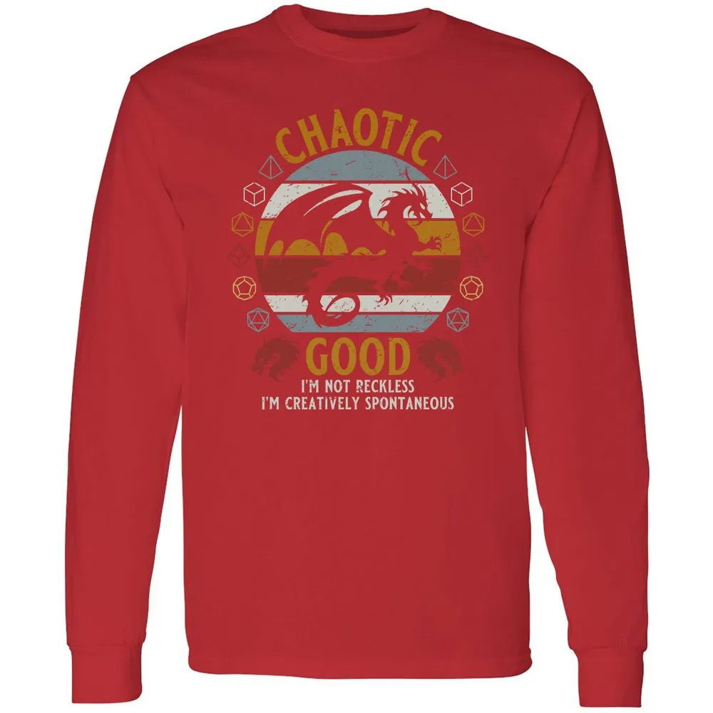 Chaotic Good Long Sleeve T-Shirt - Red - 14