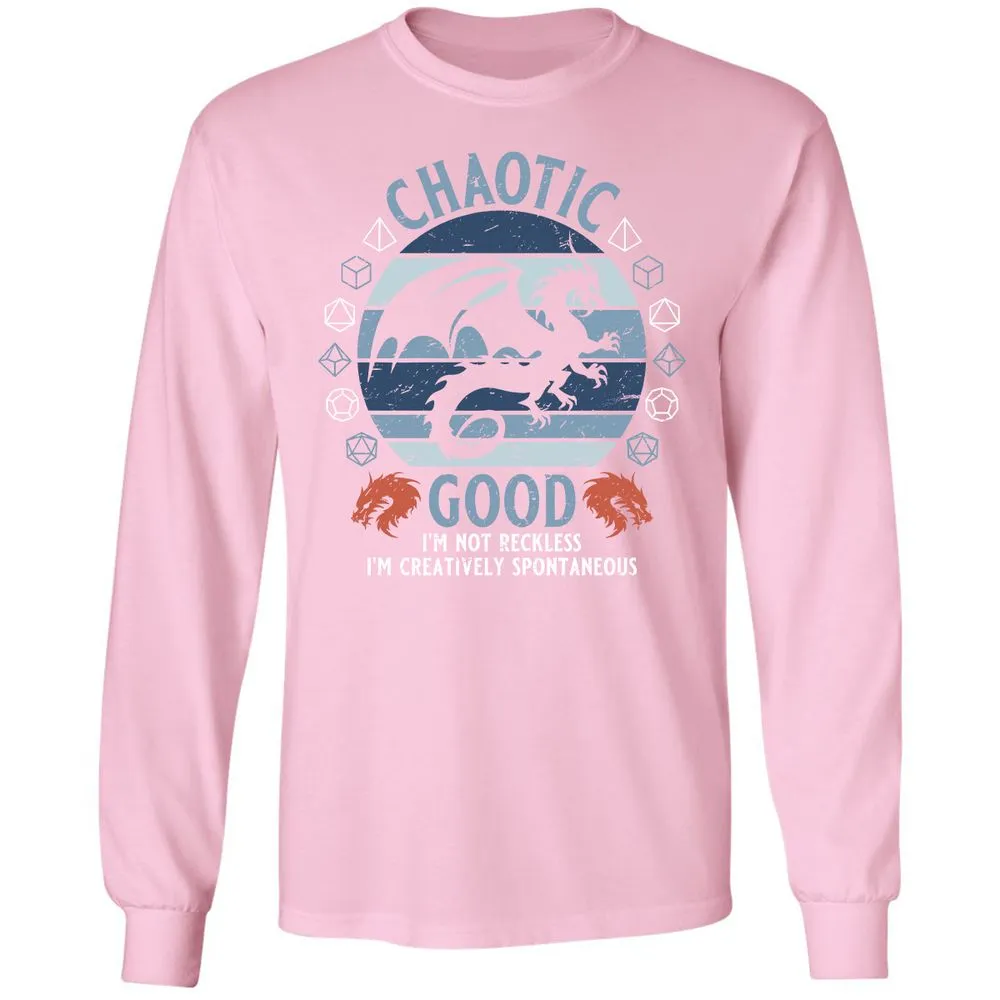 Chaotic Good 2 Long Sleeve T-Shirt - Light Pink - 3