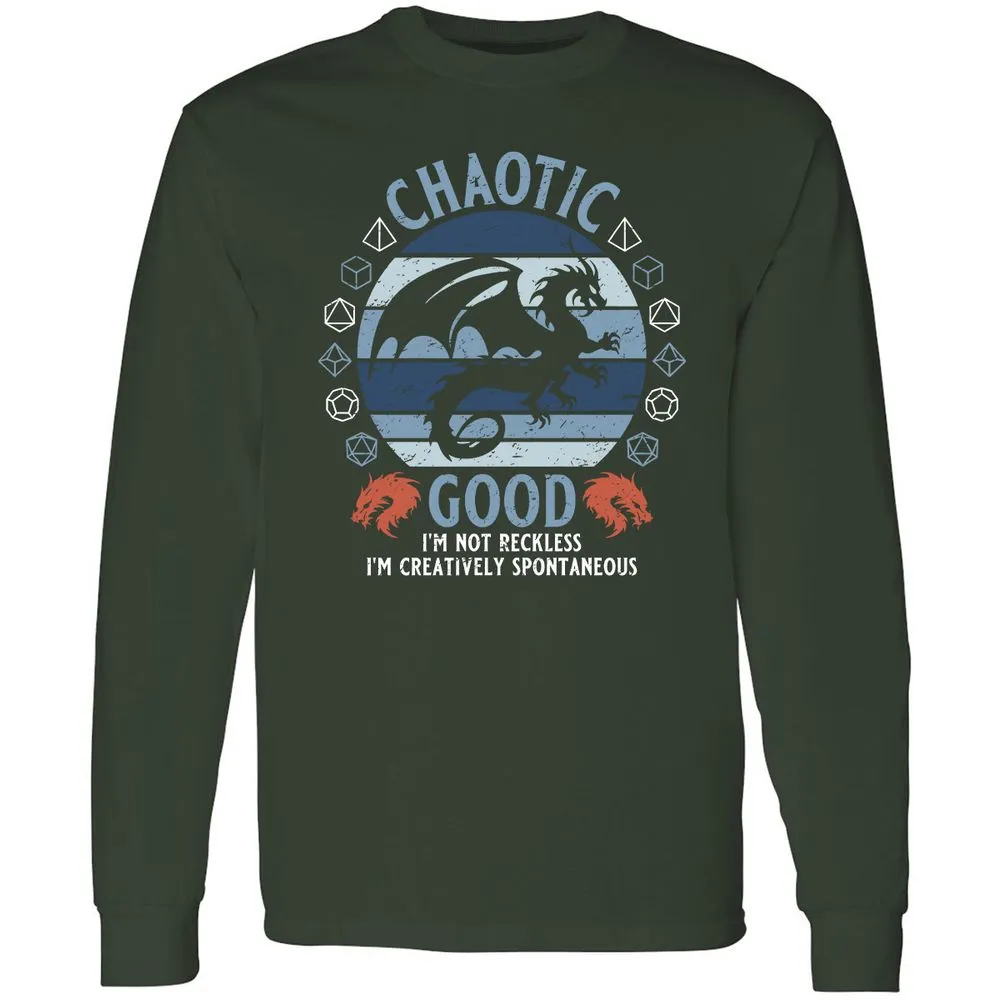 Chaotic Good 2 Long Sleeve T-Shirt - Forest Green - 4