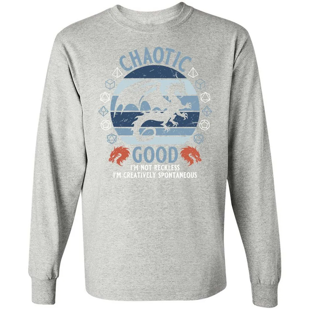 Chaotic Good 2 Long Sleeve T-Shirt - Ash - 7