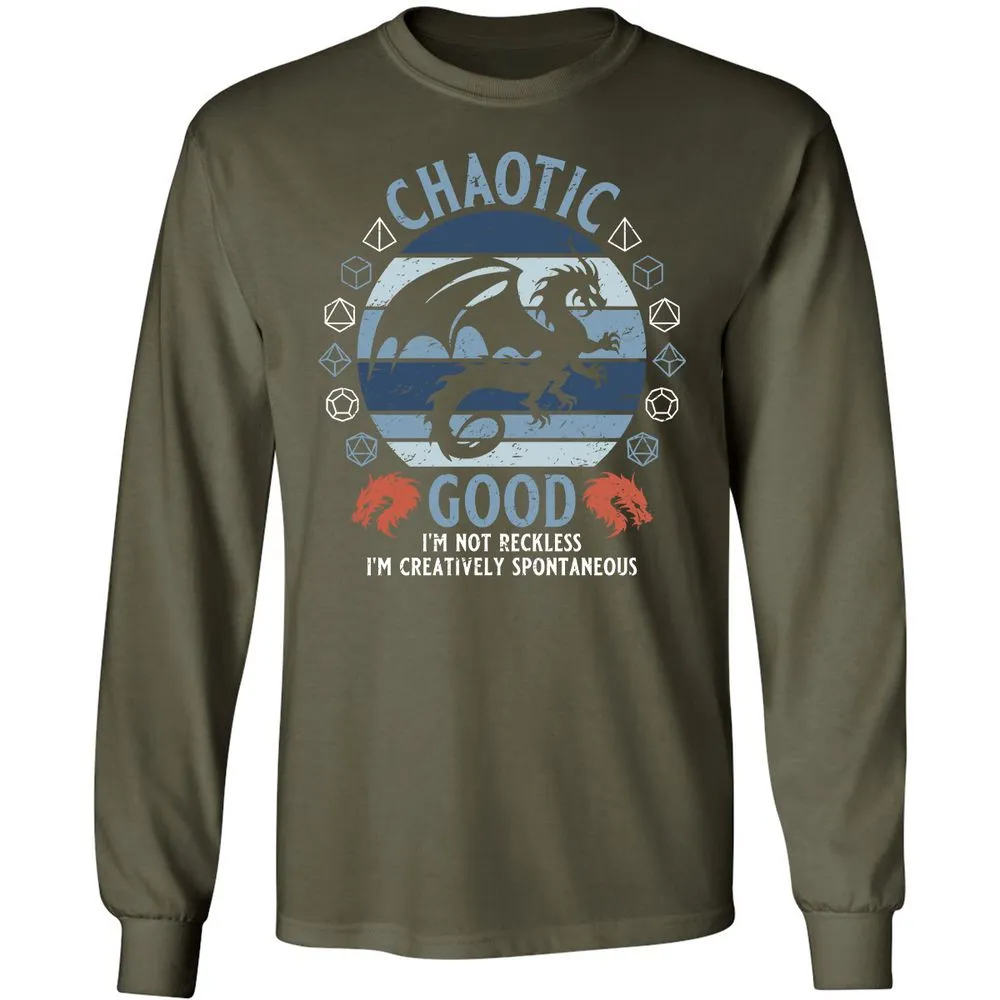 Chaotic Good 2 Long Sleeve T-Shirt - Military Green - 16