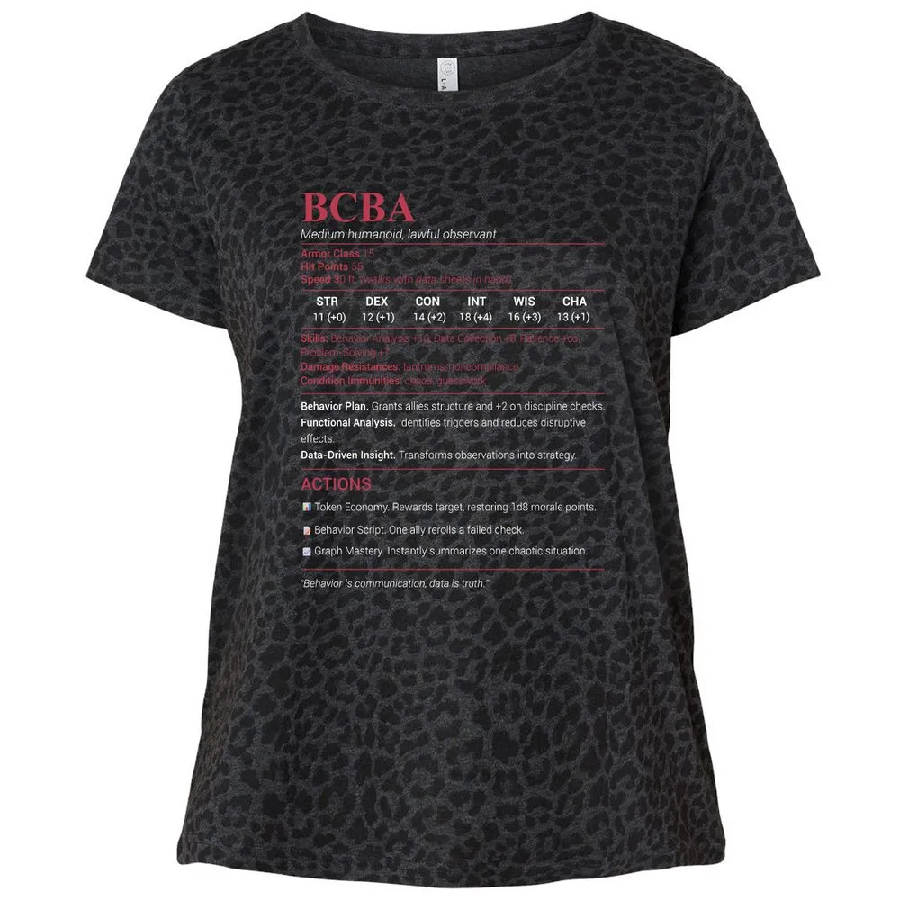 BCBA Ladies Curvy Jersey - Black Leopard - 11