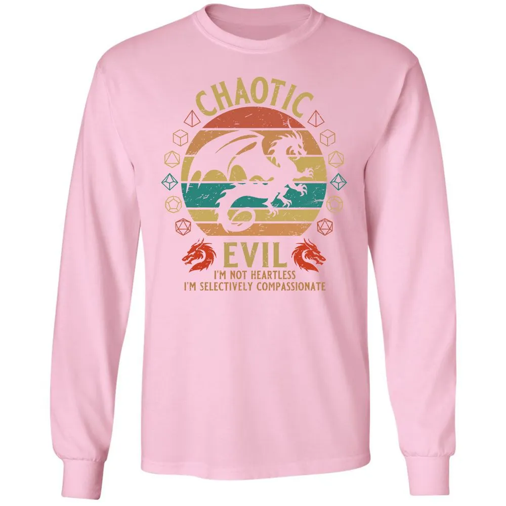 Chaotic Evil Long Sleeve T-Shirt - Light Pink - 3