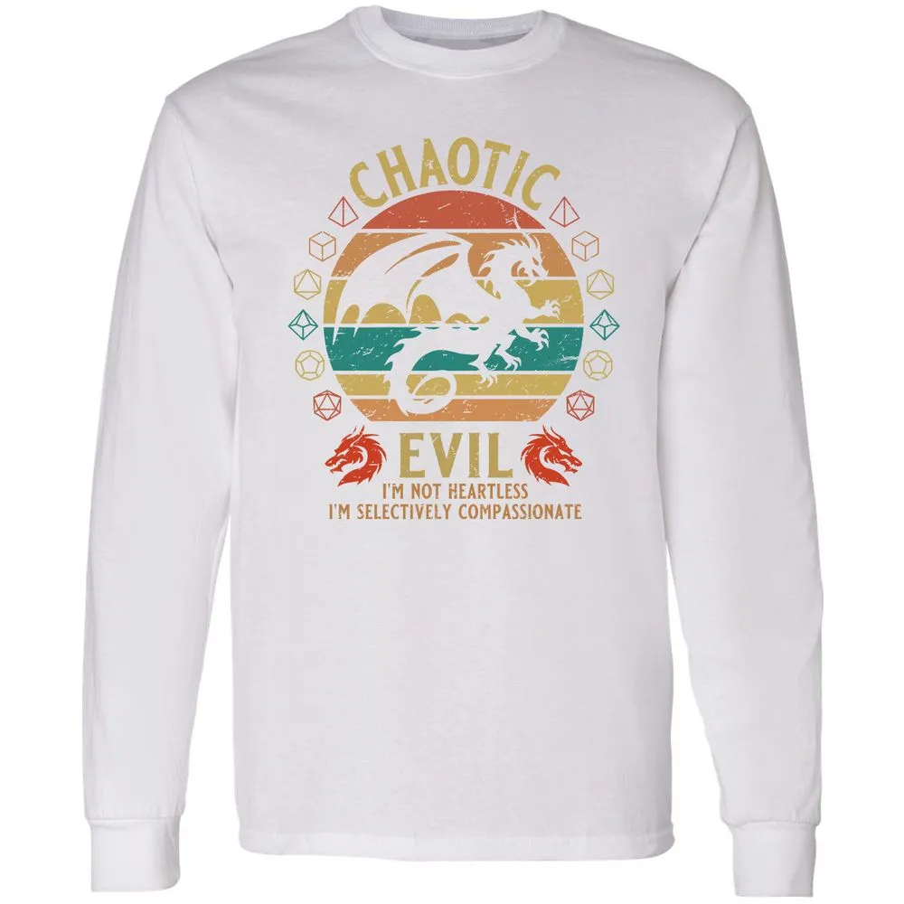 Chaotic Evil Long Sleeve T-Shirt - White - 5