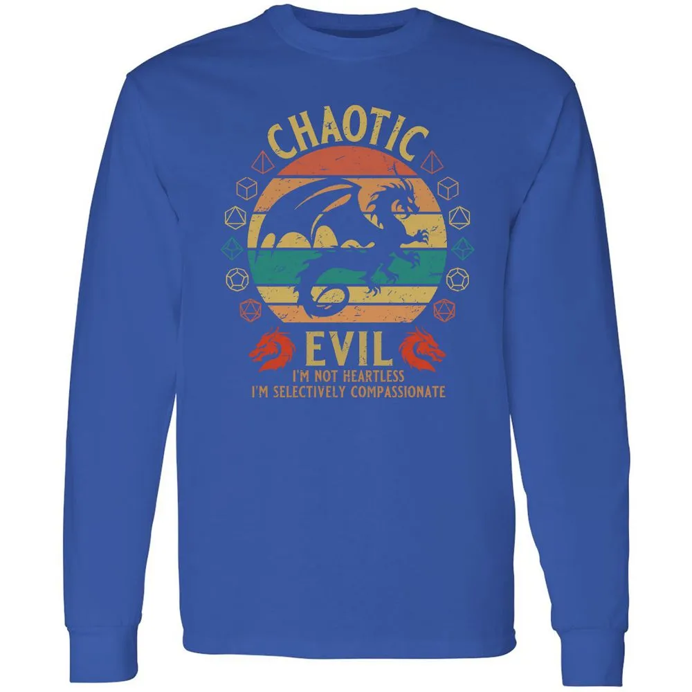 Chaotic Evil Long Sleeve T-Shirt - Royal - 8