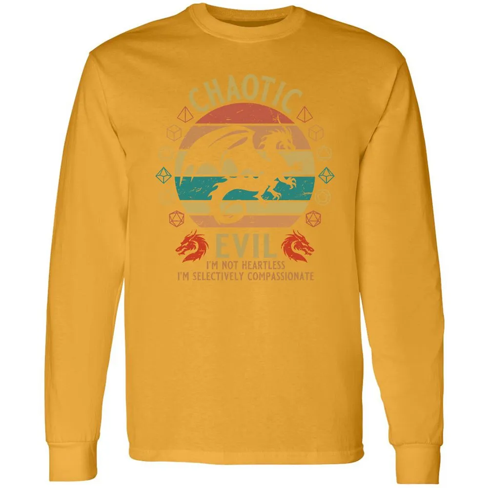 Chaotic Evil Long Sleeve T-Shirt - Gold - 9
