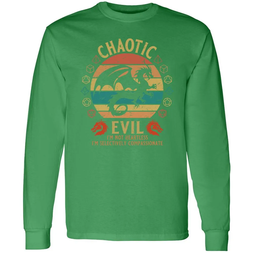 Chaotic Evil Long Sleeve T-Shirt - Irish Green - 10