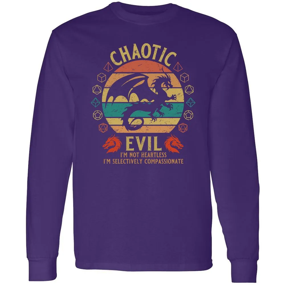 Chaotic Evil Long Sleeve T-Shirt - Purple - 13