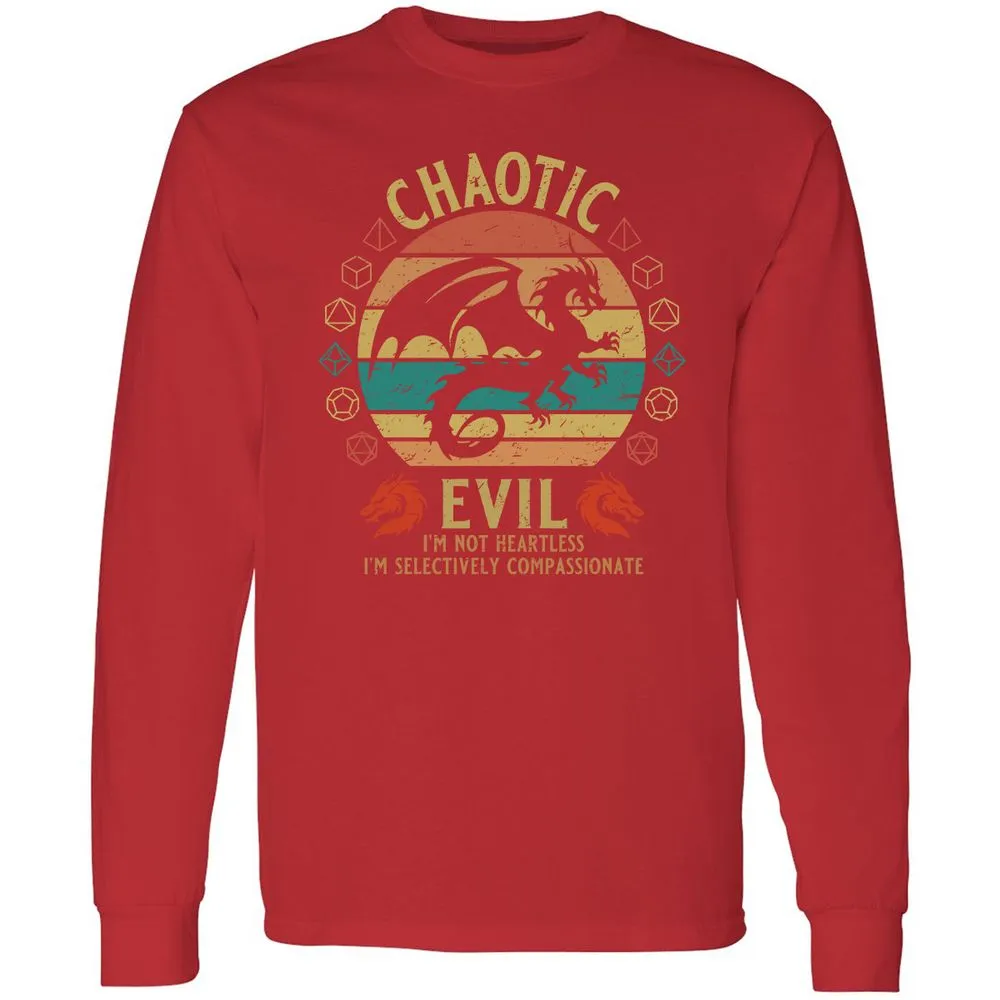 Chaotic Evil Long Sleeve T-Shirt - Red - 14