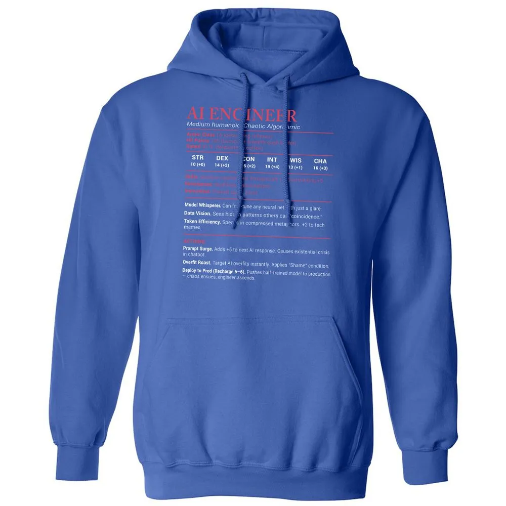 AI Engineer Stats Classic Unisex Hoodie - Royal - 9