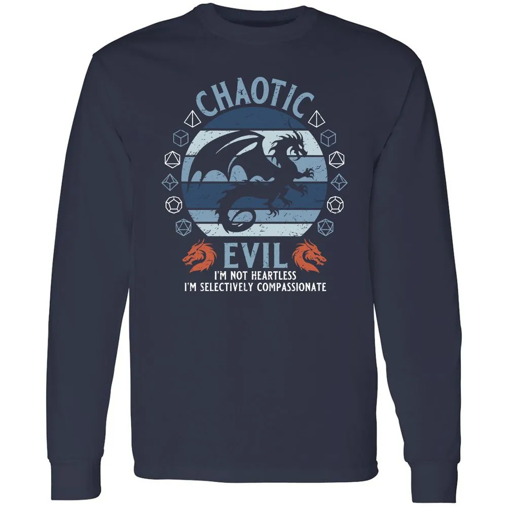 Chaotic Evil 2 Long Sleeve T-Shirt - Navy - 2