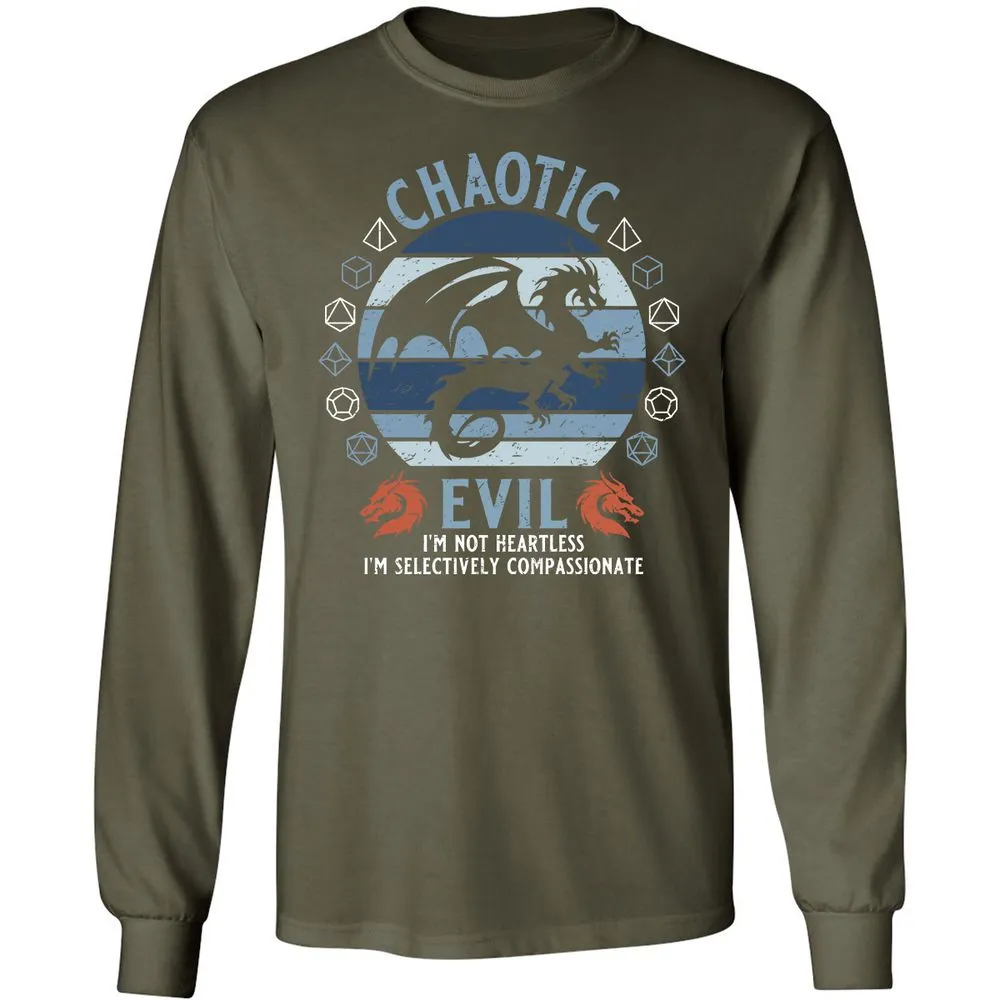 Chaotic Evil 2 Long Sleeve T-Shirt - Military Green - 16