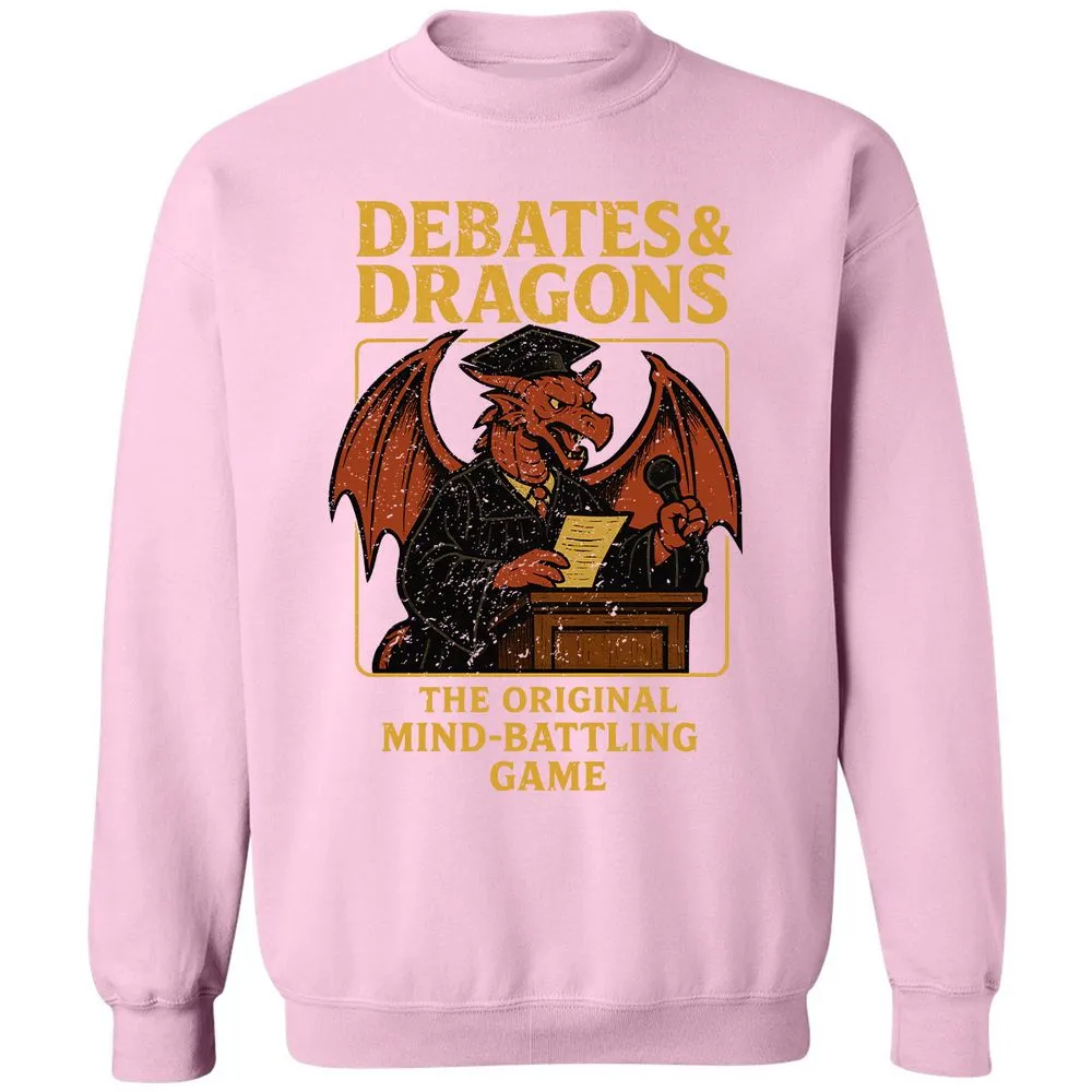Debates & Dragons Classic Unisex Sweatshirt - Light Pink - 3