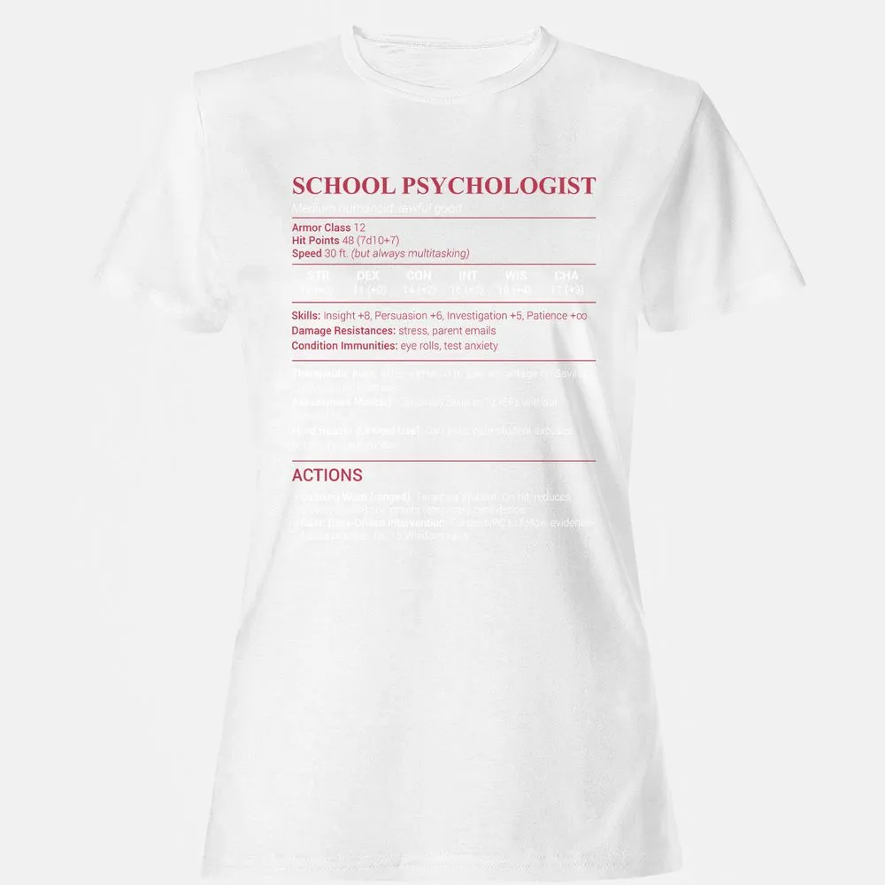 School Psychologist Women's T-Shirt - White - 16