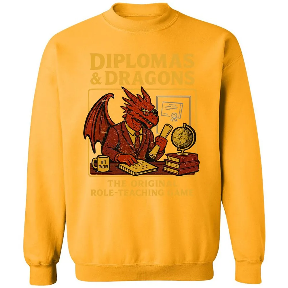 Diplomas & Dragons Classic Unisex Sweatshirt - Gold - 11