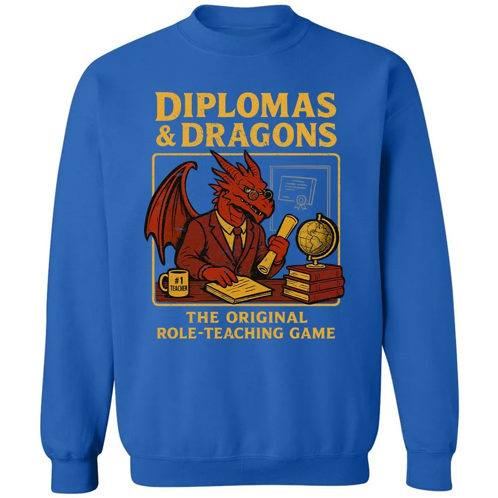 Diplomas & Dragons Classic Unisex Sweatshirt - Royal - 9