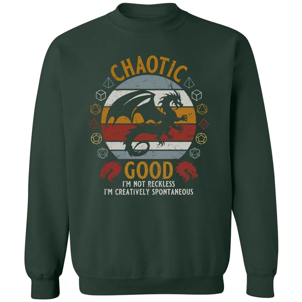 Chaotic Good Classic Unisex Sweatshirt - Forest Green - 4