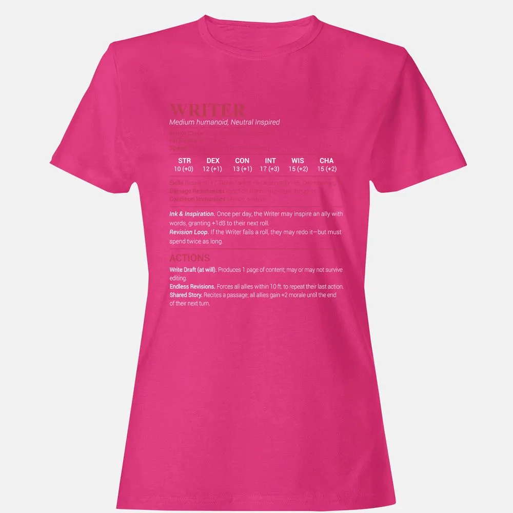 Writer Women's T-Shirt - Heliconia - 6