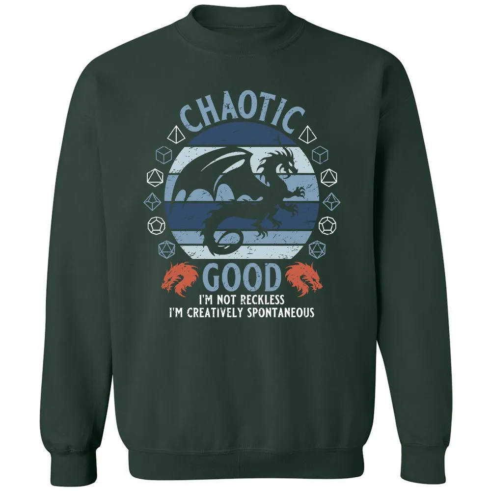 Chaotic Good 2 Classic Unisex Sweatshirt - Forest Green - 4
