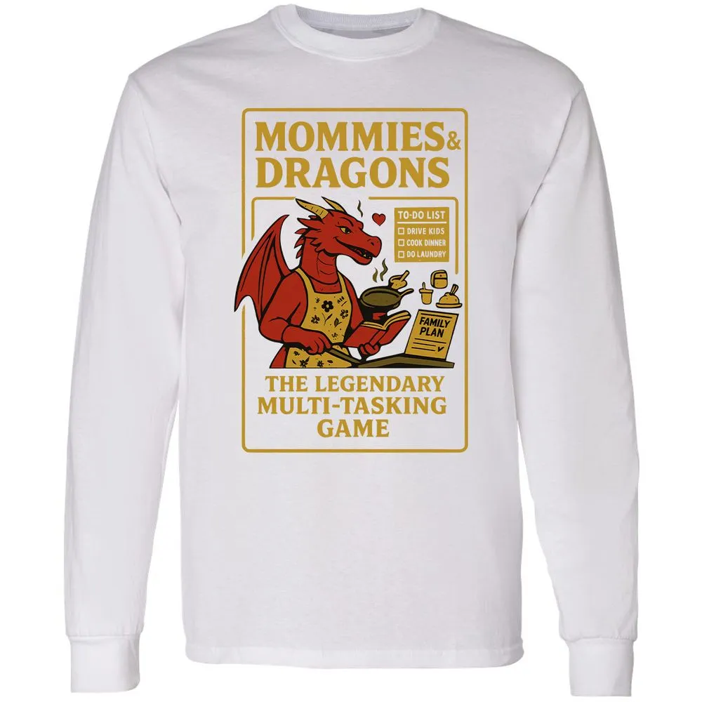Mommies & Dragons Long Sleeve T-Shirt - White - 5