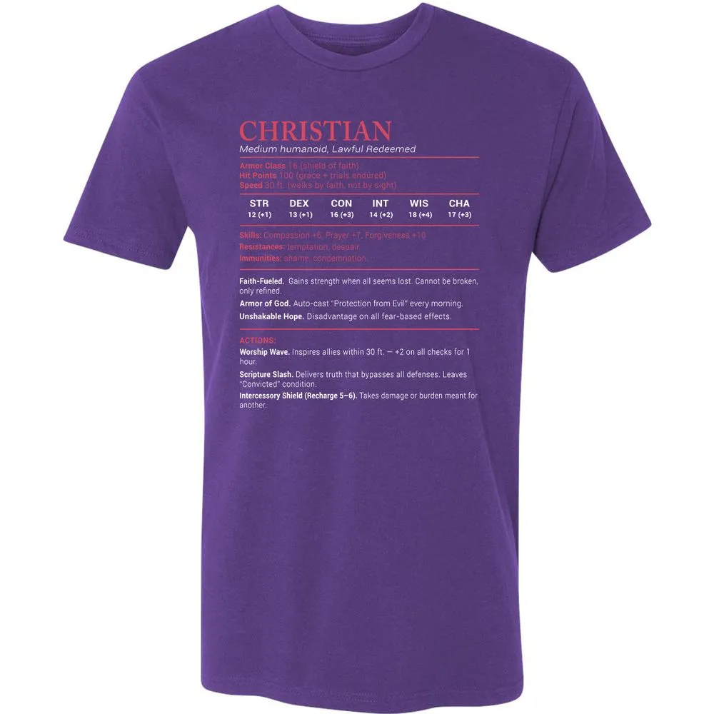 Chistian Stats Premium Unisex T-Shirt - Purple Rush - 7