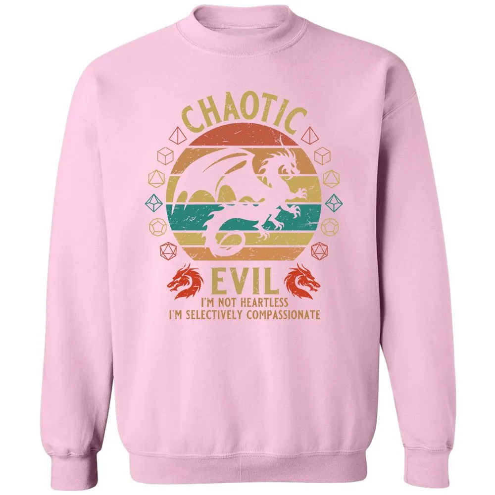 Chaotic Evil Classic Unisex Sweatshirt - Light Pink - 3