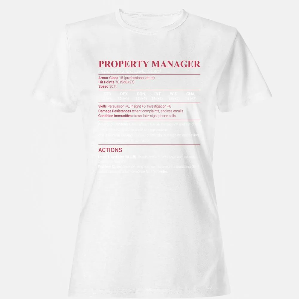 Property Manager Women's T-Shirt - White - 16