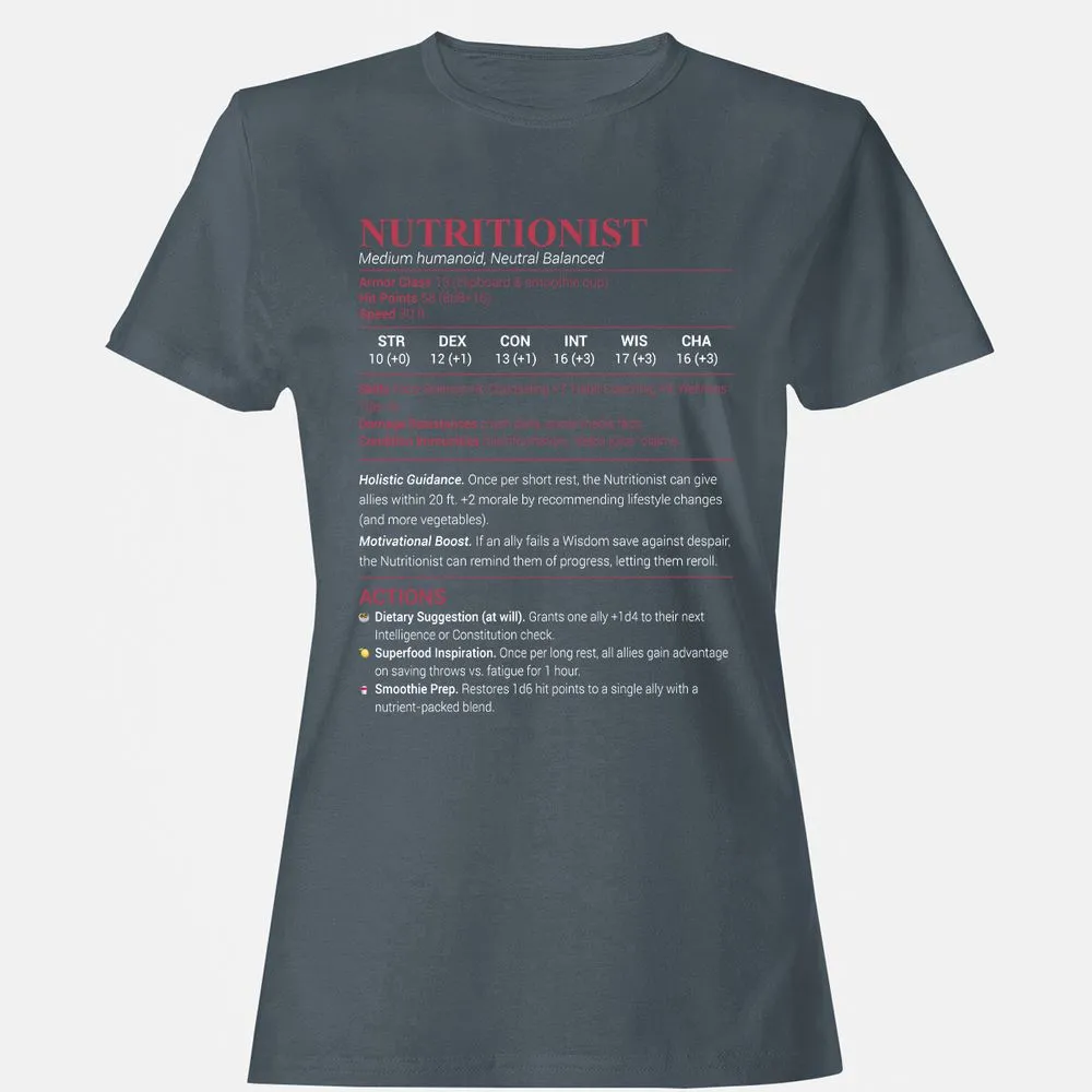 Nutritionist Women's T-Shirt - Charcoal - 3
