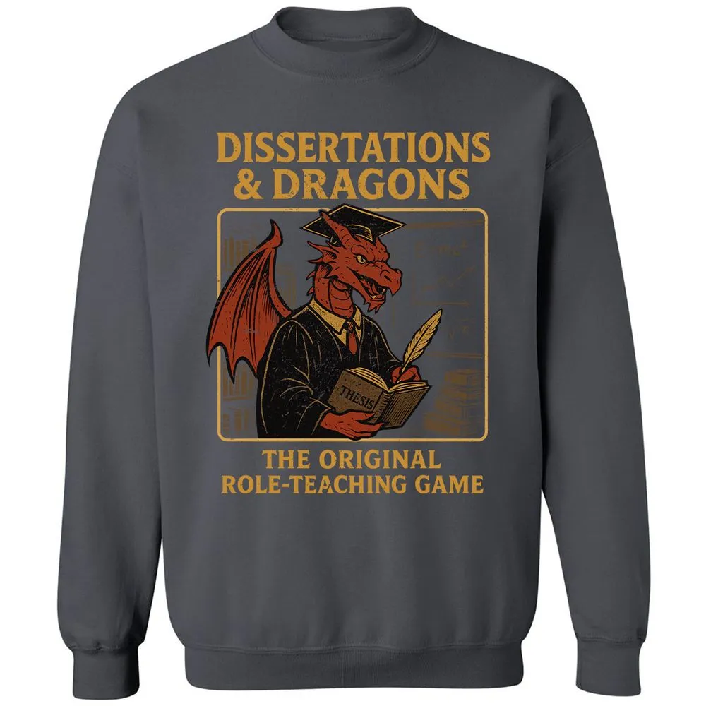 Disserations & Dragons Classic Unisex Sweatshirt - Charcoal - 7