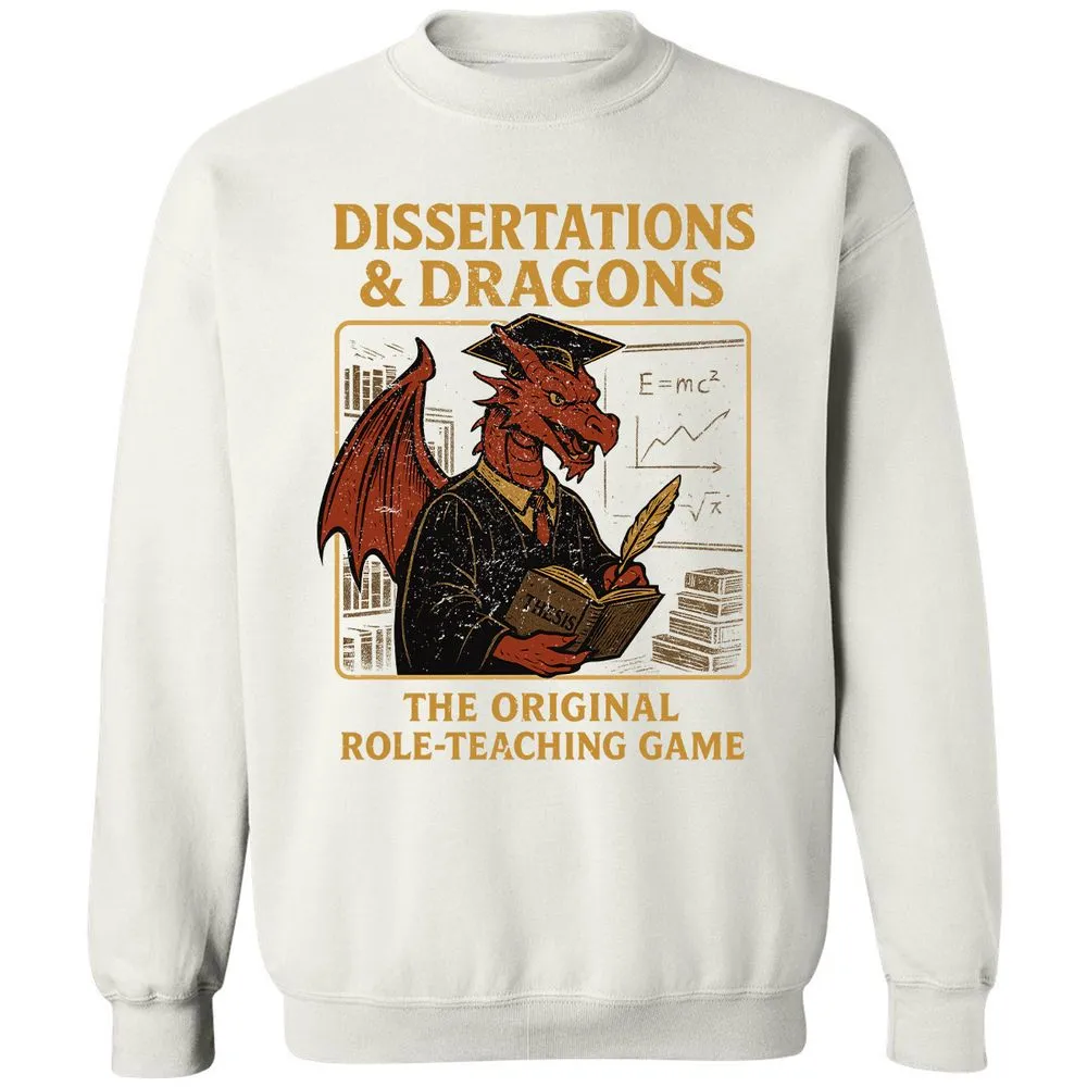Disserations & Dragons Classic Unisex Sweatshirt - White - 12