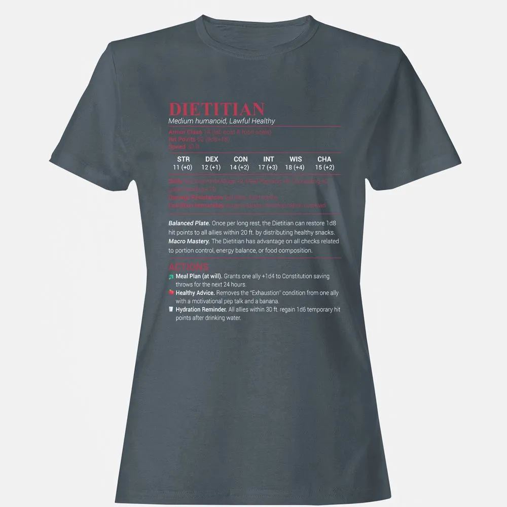 Dietitian Women's T-Shirt - Charcoal - 3