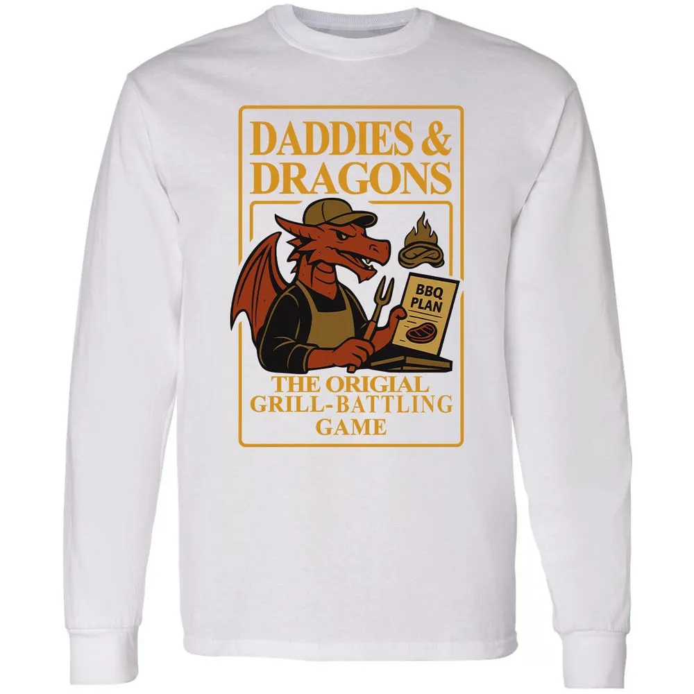 Daddies & Dragons Long Sleeve T-Shirt - White - 5