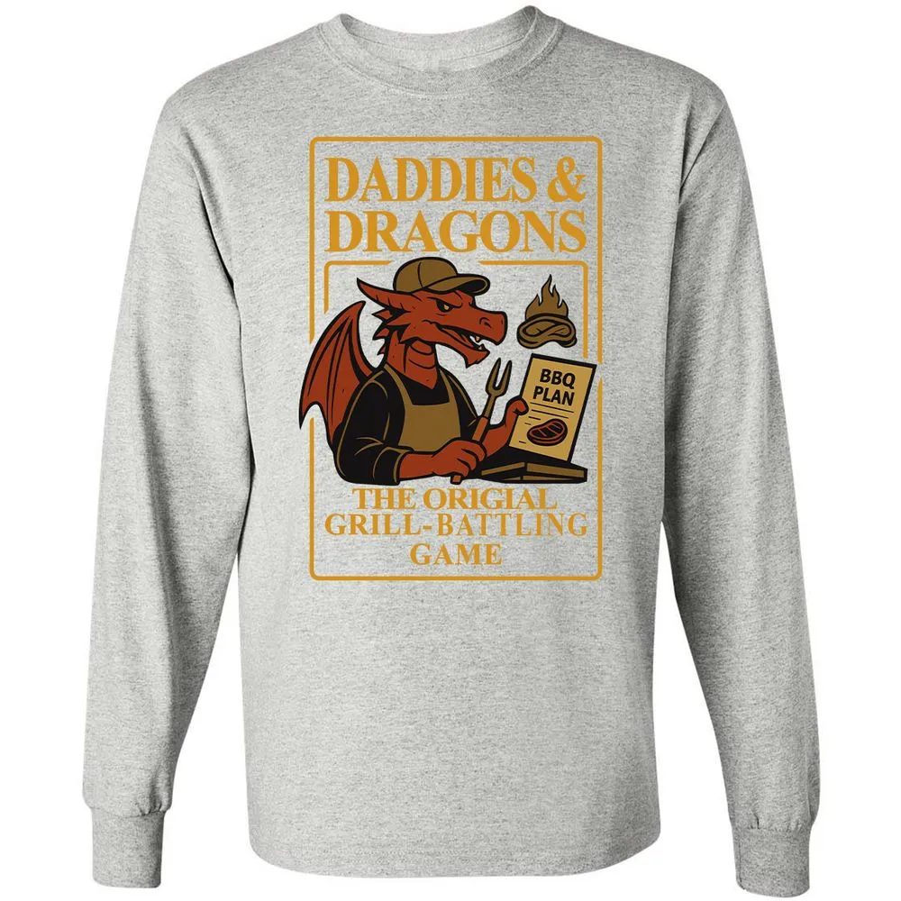 Daddies & Dragons Long Sleeve T-Shirt - Ash - 7