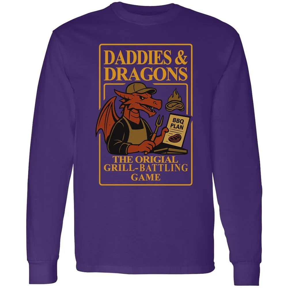 Daddies & Dragons Long Sleeve T-Shirt - Purple - 13
