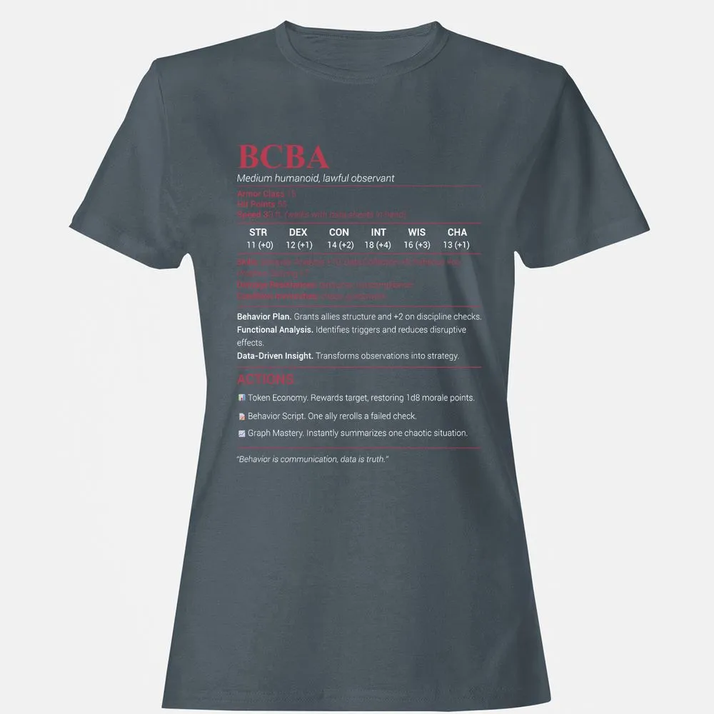 BCBA Women's T-Shirt - Charcoal - 3